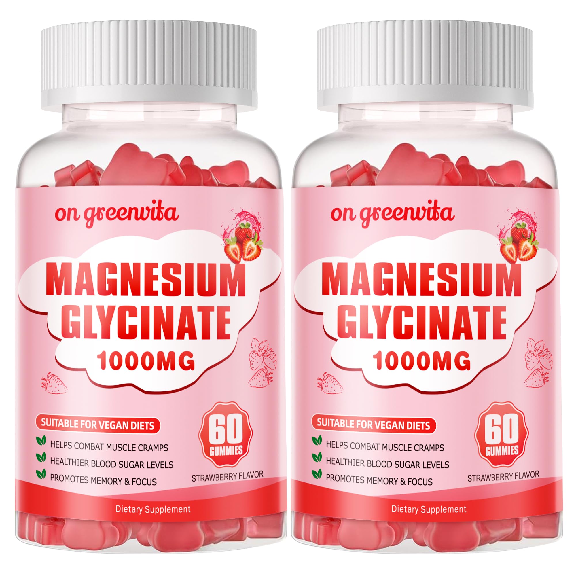On Greenvita Magnesium Glycinate Gummies bottle pour supports daily calm and sleep routine.