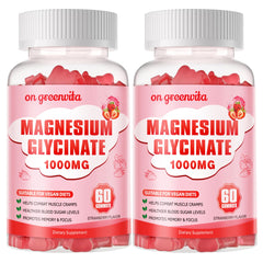 On Greenvita Magnesium Glycinate Gummies bottle pour supports daily calm and sleep routine.