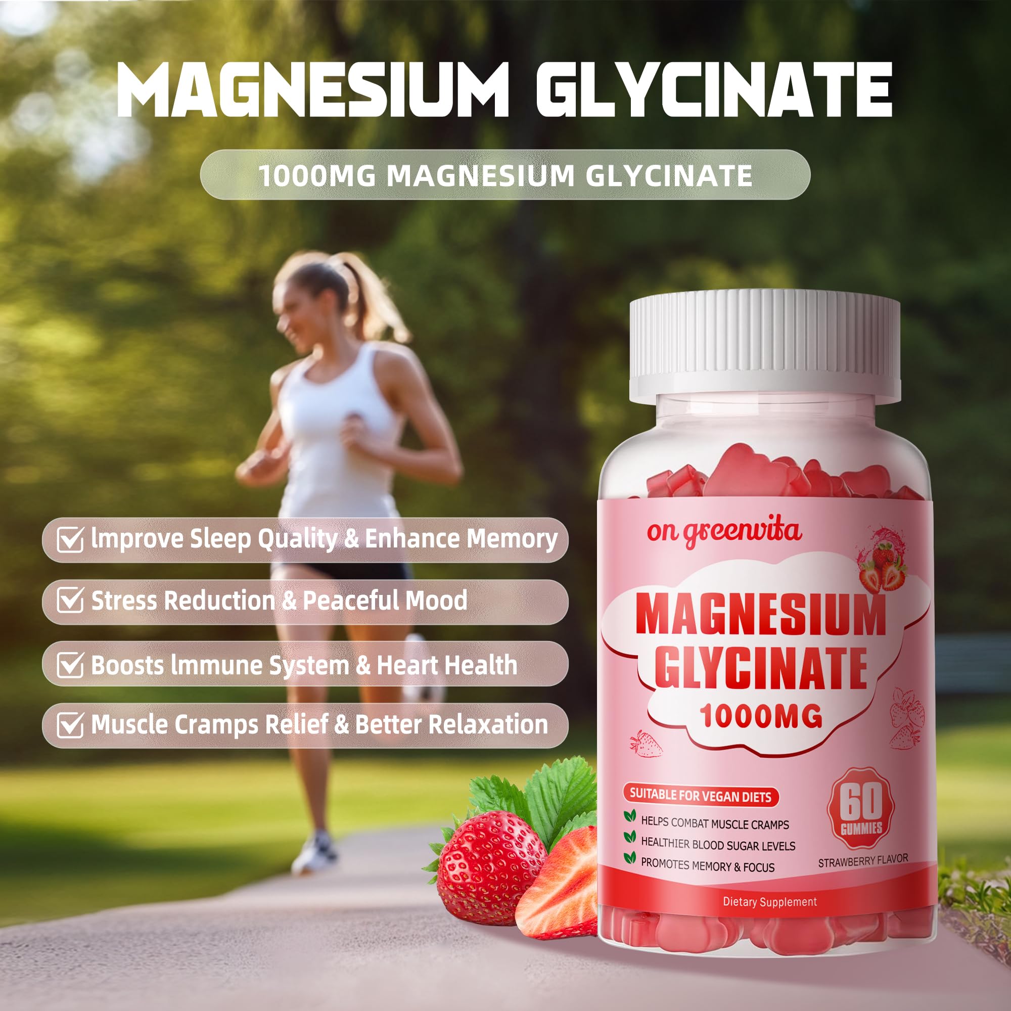 On Greenvita Magnesium Glycinate Gummies daily-use scene suggests routine.