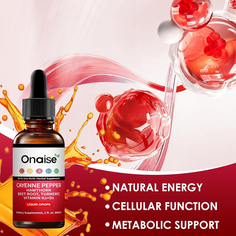 ONAiSE Cayenne Pepper Drops in active lifestyle setup for on‑the‑go energy.