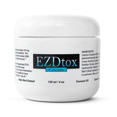 Ona's Natural EZDtox cream jar close-up for gentle topical detox support.