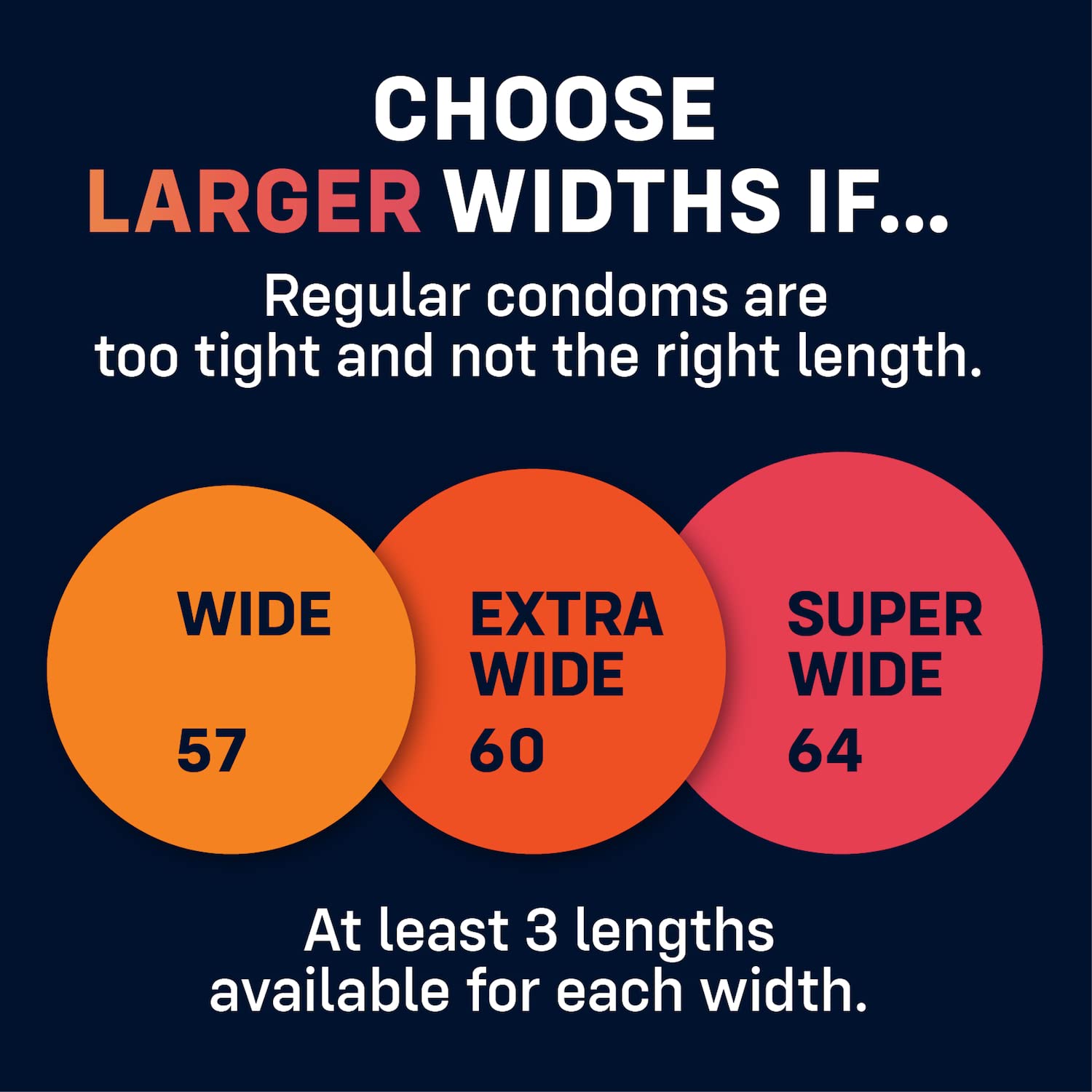 One 64L Super Wide ruler with strip clarifies length and width guidance.