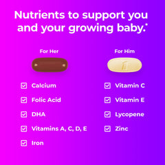 One A Day Couple Pack front view for pregnancy planning