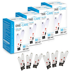 ONE-CARE blood glucose test strips 200-pack for reliable daily readings.