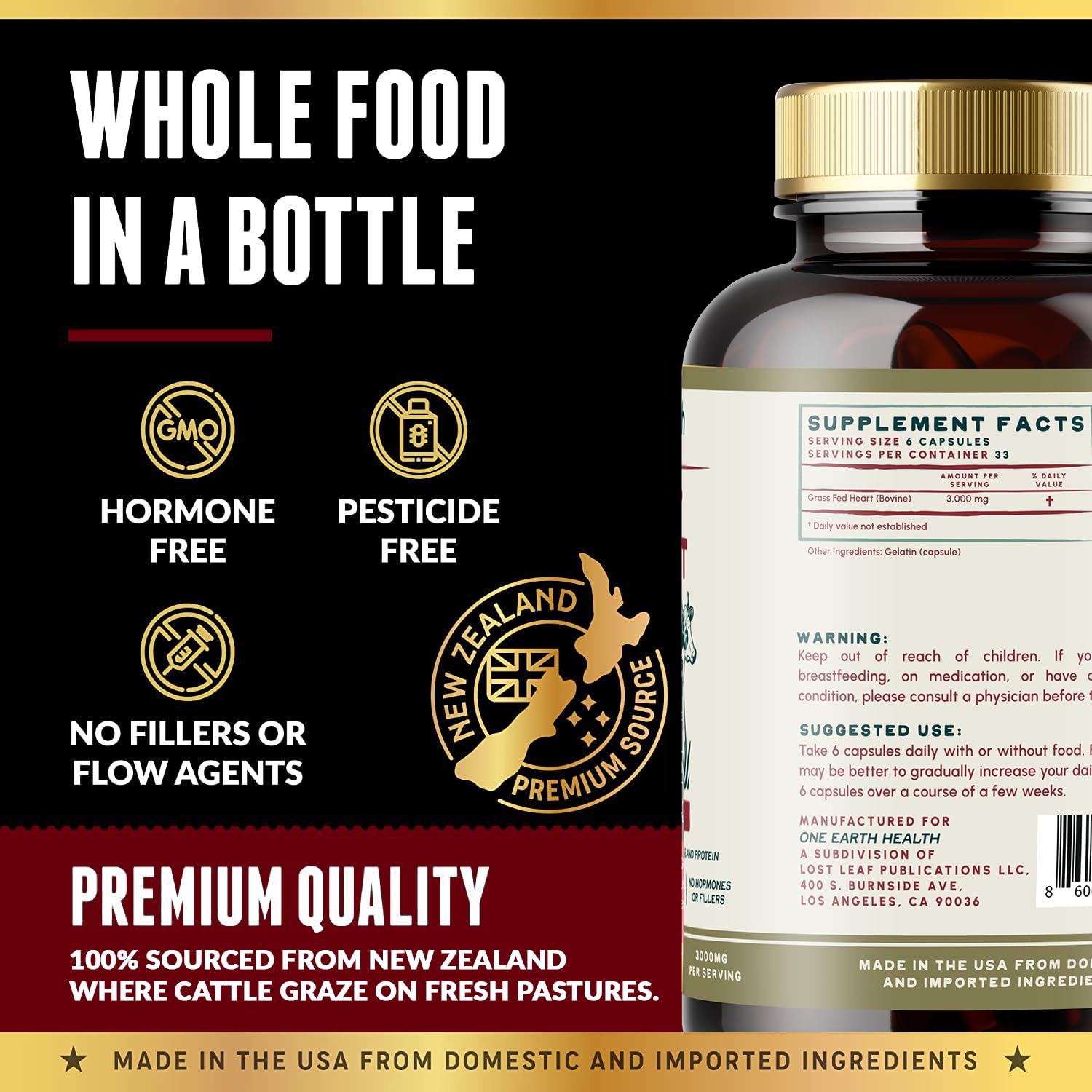 One Earth Health 200-count supplement bottle ready for routine use