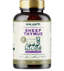 One Earth Health grass-fed thymus bottle — pure thymus for clean supplementation.