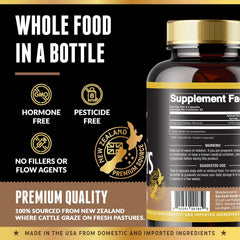 One Earth Health New Zealand pasture bottle emphasizes pesticide-free sourcing