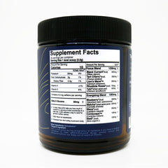 One Farm Energizing Focus glass jar close-up showing organic ingredients