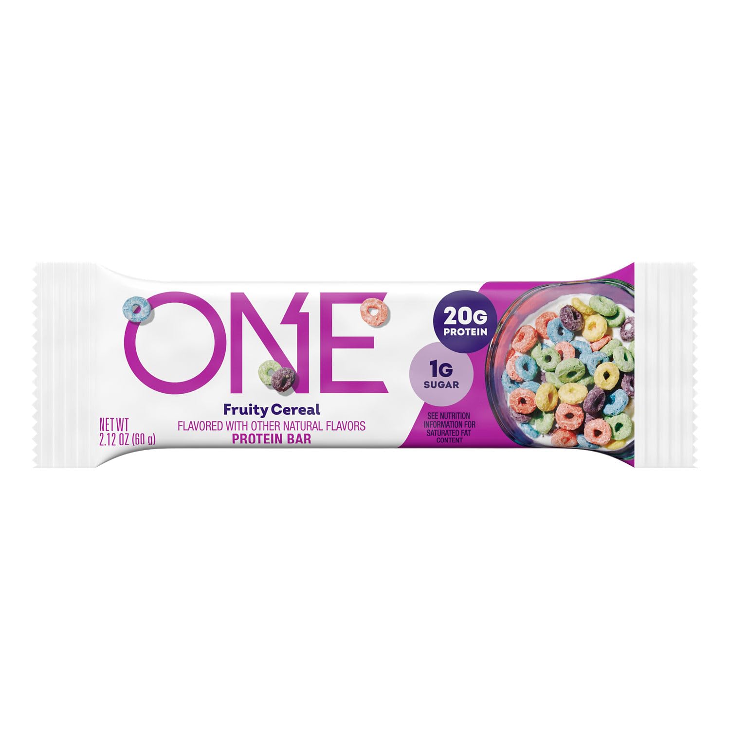 ONE Fruity Cereal protein bar in gym bag after a workout
