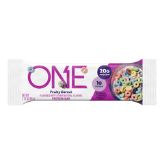 ONE Fruity Cereal protein bar in gym bag after a workout