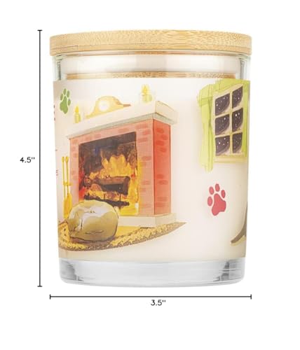 Cozy bedroom scene with One Fur All candle filling the air with scent.
