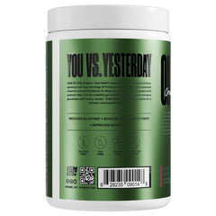ONE OF ONE Greens & Gut Health scoop dispensing the powder