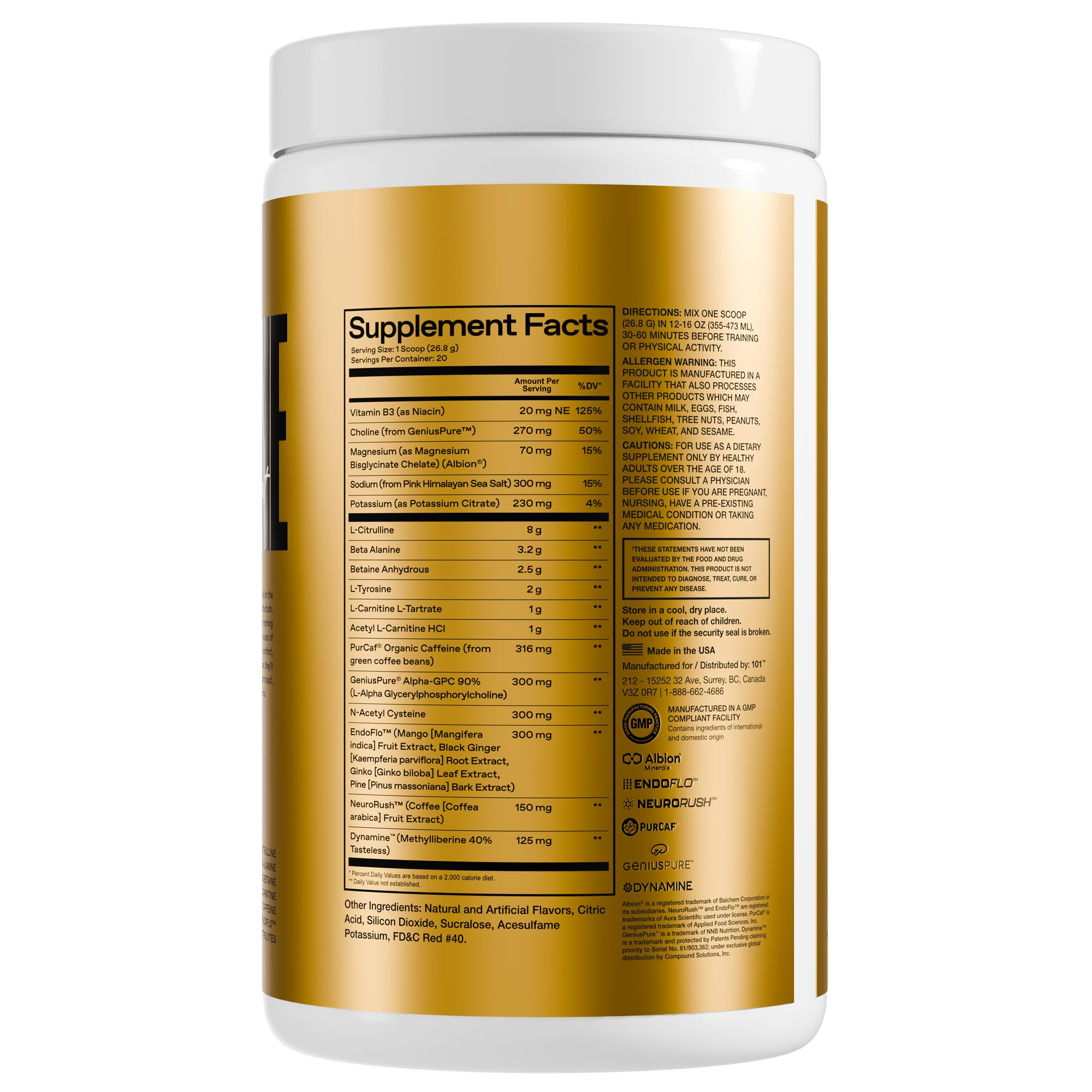 ONE OF ONE Loaded Pre-Workout Pink Burst scoop – convenient serving size.