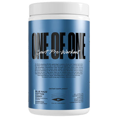 ONE OF ONE Sport Pre-Workout bottle with Blue Raz Cotton Candy flavor for clean energy