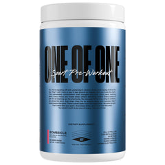 ONE OF ONE Sport Pre-Workout Bombsicle tub front view for clean energy.
