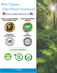 One Planet Nutrition Nano Silymarin vegan non-GMO seal on bottle