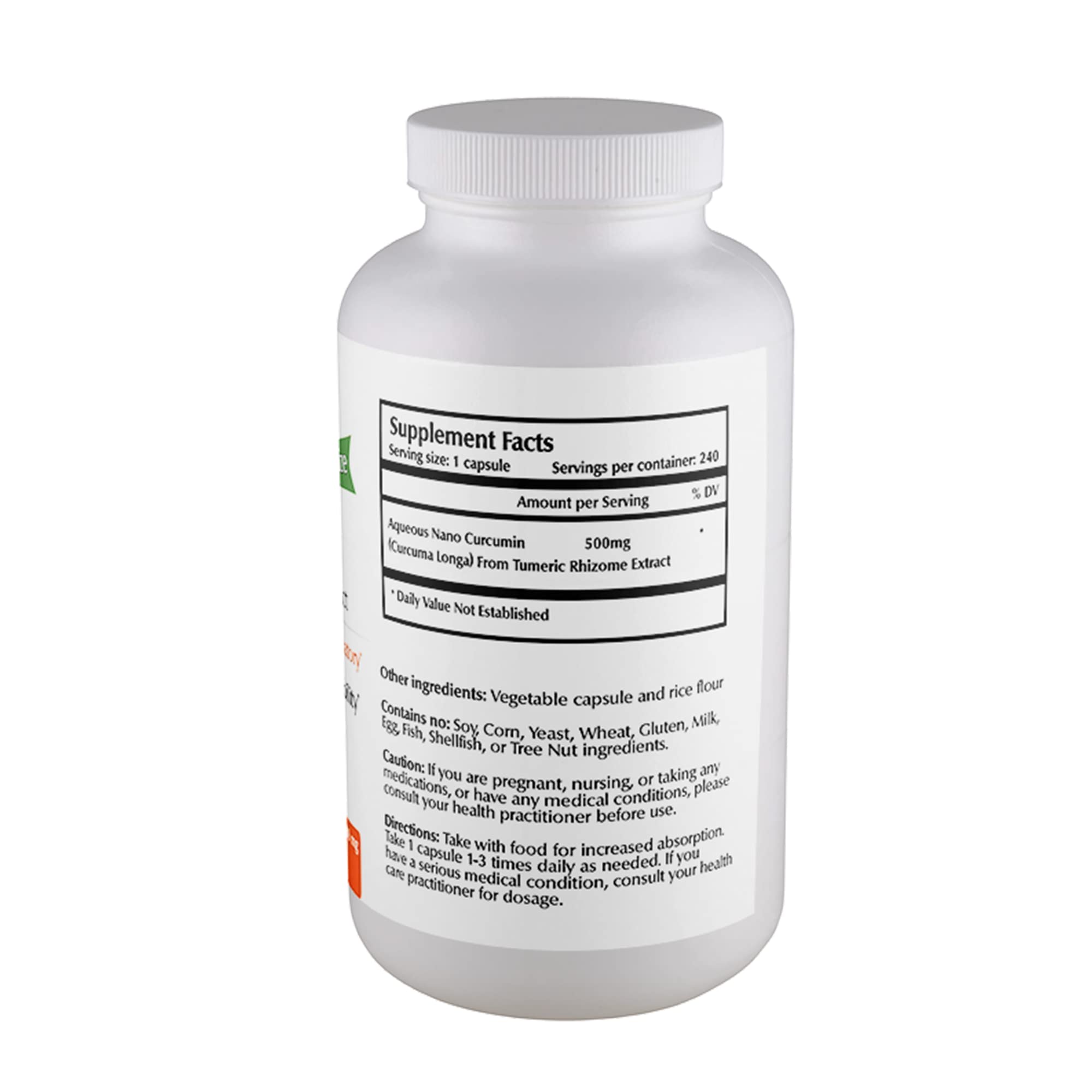 One Planet Nutrition Nano Curcumin capsules close-up showing nano-size particles.