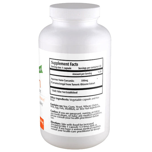 One Planet Nutrition Nano Curcumin capsules close-up, highlighting fast absorption for daily vitality.