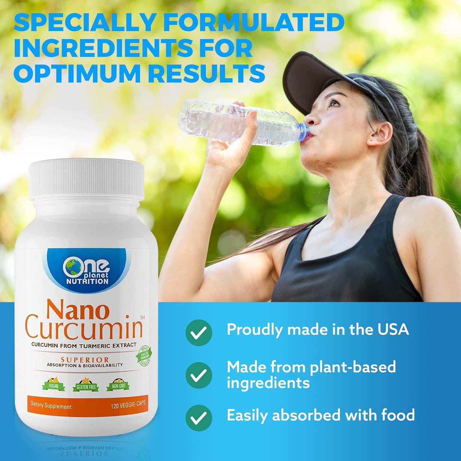 Close-up of nano-sized particles supporting absorption in Nano Curcumin