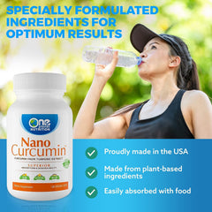 Close-up of nano-sized particles supporting absorption in Nano Curcumin
