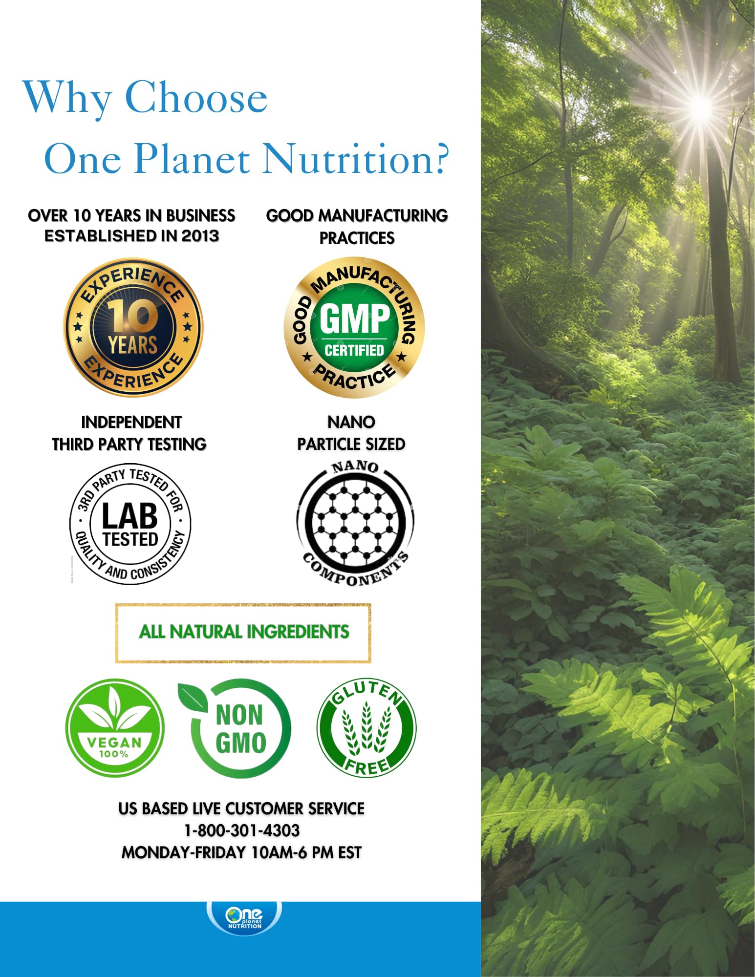 One Planet Nutrition Nano Curcumin Plus pill bottle dispensing capsules for daily routine.