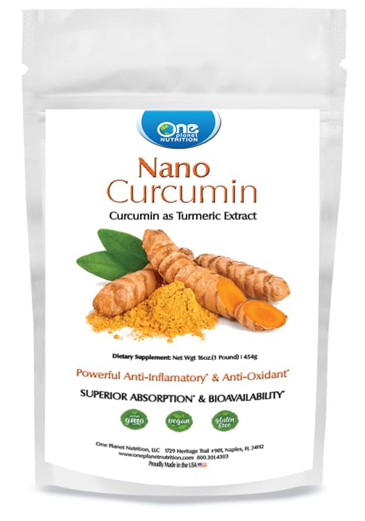 One Planet Nutrition Nano Curcumin powder bulk bag for long-lasting daily use