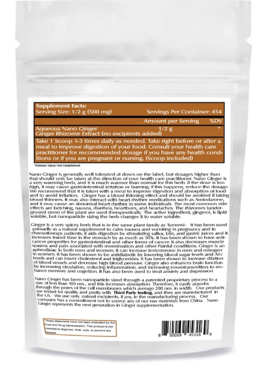 One Planet Nutrition nano ginger powder—high-potency for versatile daily routines.