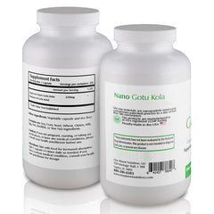 One Planet Nutrition nano Gotu Kola bottle front showing servings and quality.
