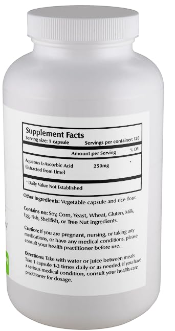 One Planet Nutrition Nano Vitamin C bottle back with supplement facts