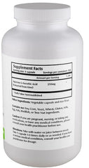 One Planet Nutrition Nano Vitamin C bottle back with supplement facts