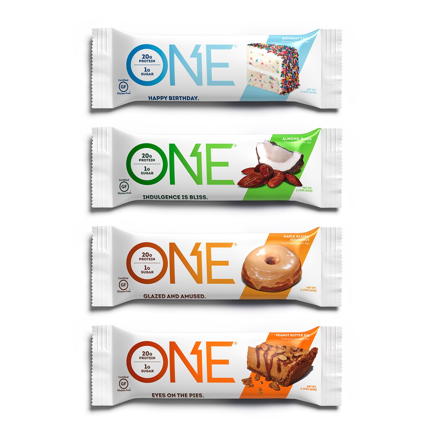 ONE Protein Bars best sellers variety pack on countertop for quick, high-protein snacking.