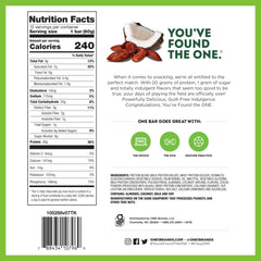 ONE Protein Bars gluten-free label on packaging for dietary flexibility.
