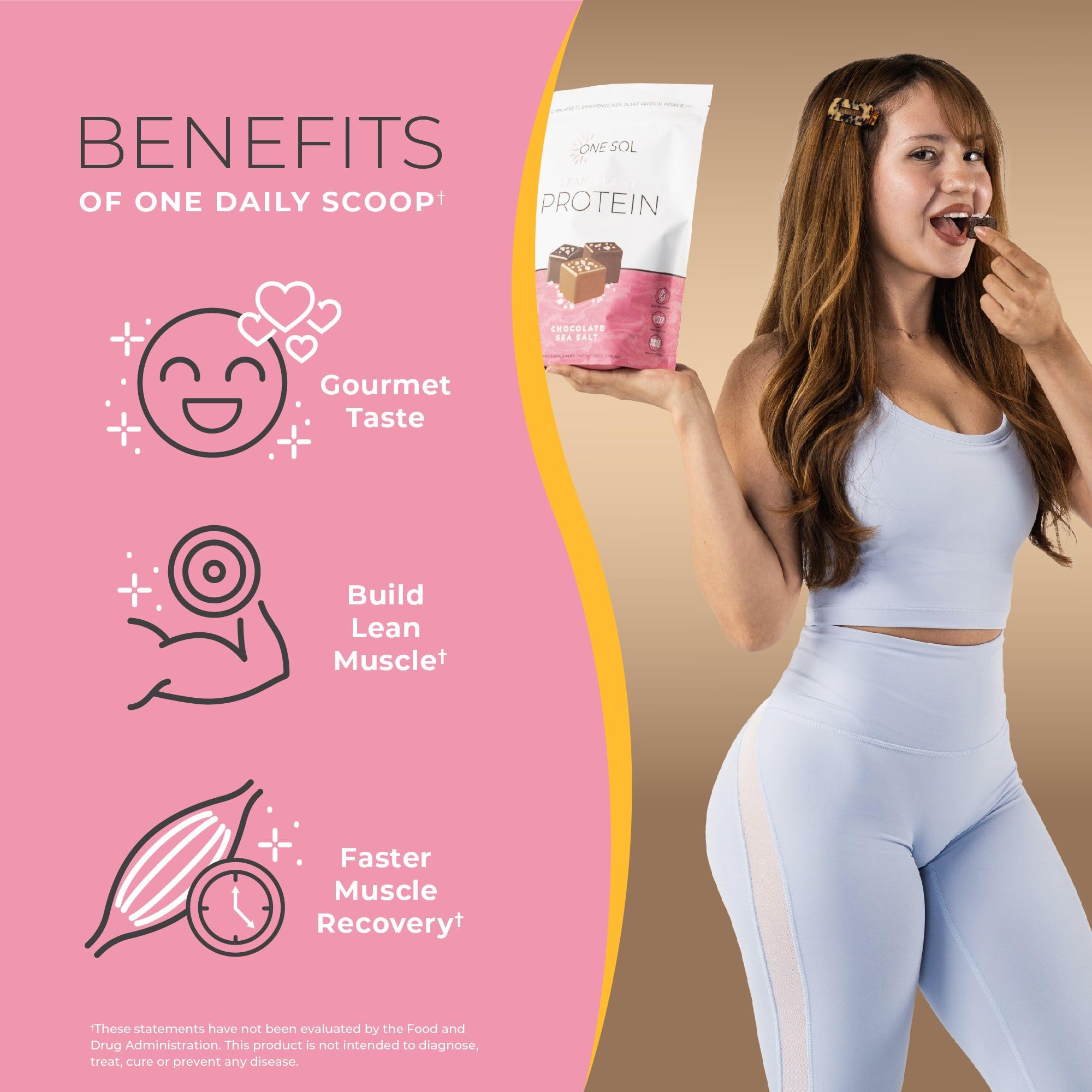 One Sol brand packaging shows gluten-free, dairy-free lean protein benefits.