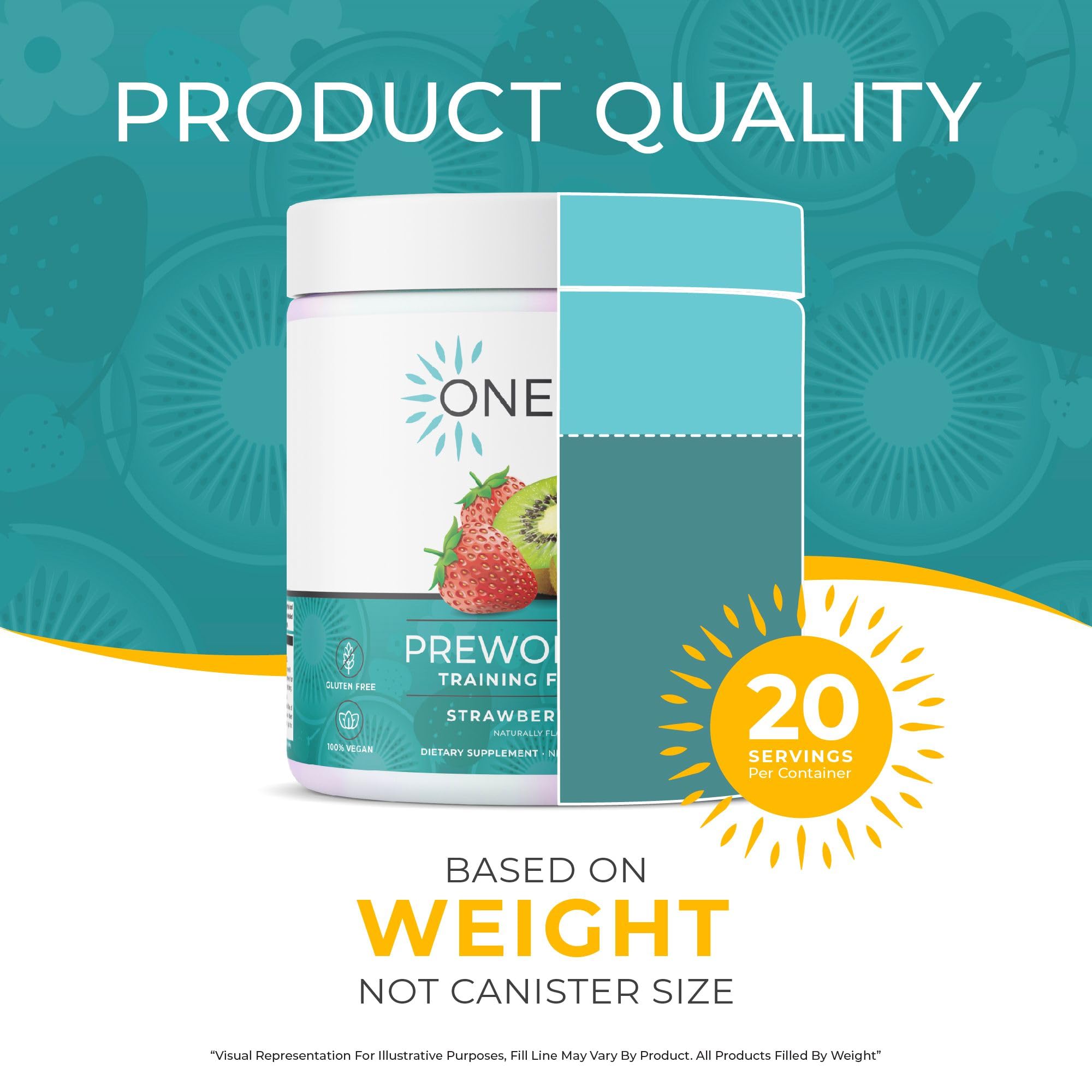 One Sol Strawberry Kiwi flavor visual emphasizes fruity taste for pre-workouts.