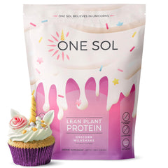 One Sol Unicorn Milkshake bottle showing vegan protein for daily workouts