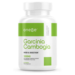 ONE8E Garcinia Cambogia label—clear ingredient details and HCA sourcing.