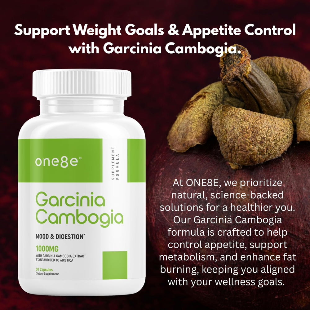 ONE8E Garcinia Cambogia third-party testing seal—verified purity and potency.