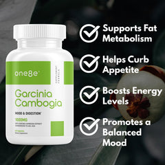 ONE8E Garcinia Cambogia USA-made label—quality manufacturing behind the product.