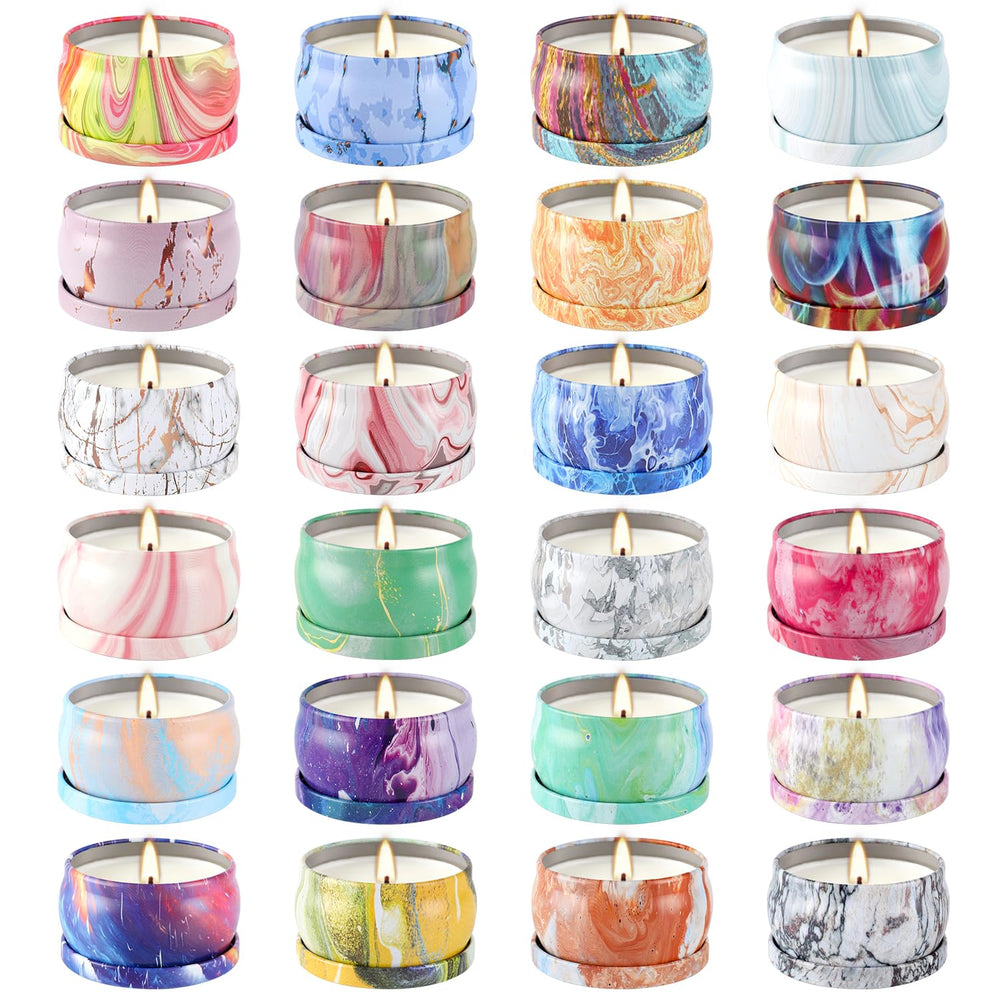 Onebird soy wax tin candles offer long-lasting ambience.