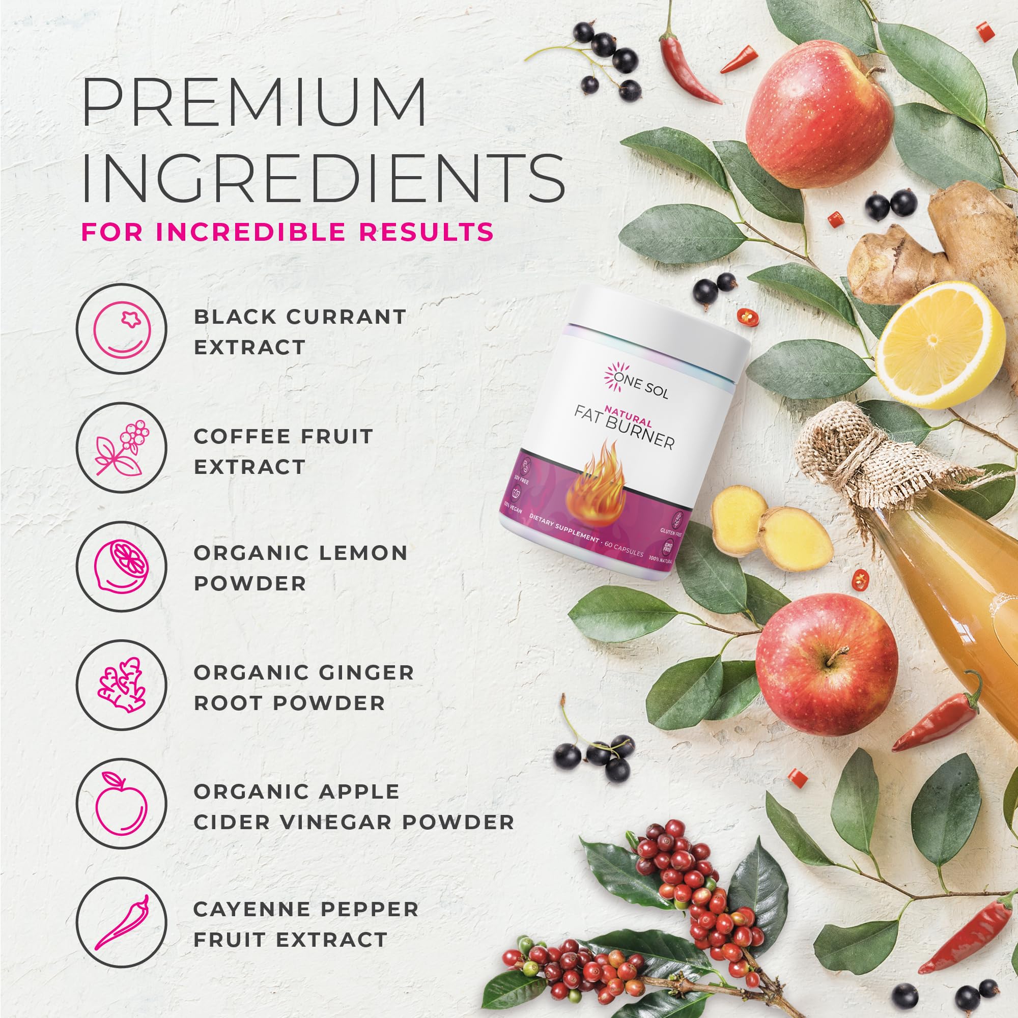 One Sol fat burner packaging box highlighting premium formulation.