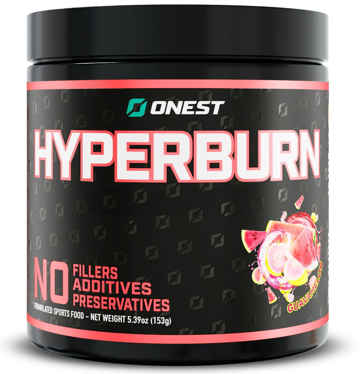 ONEST Hyperburn bottle front highlights Lime Splice flavor for daily energy.