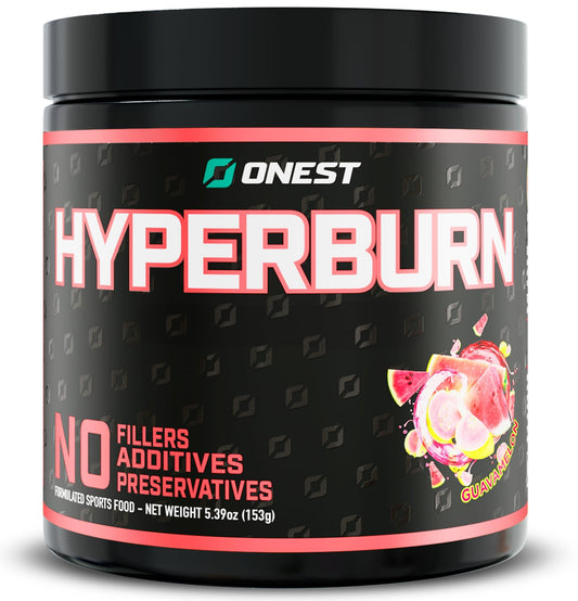 ONEST Hyperburn bottle front highlights Lime Splice flavor for daily energy.
