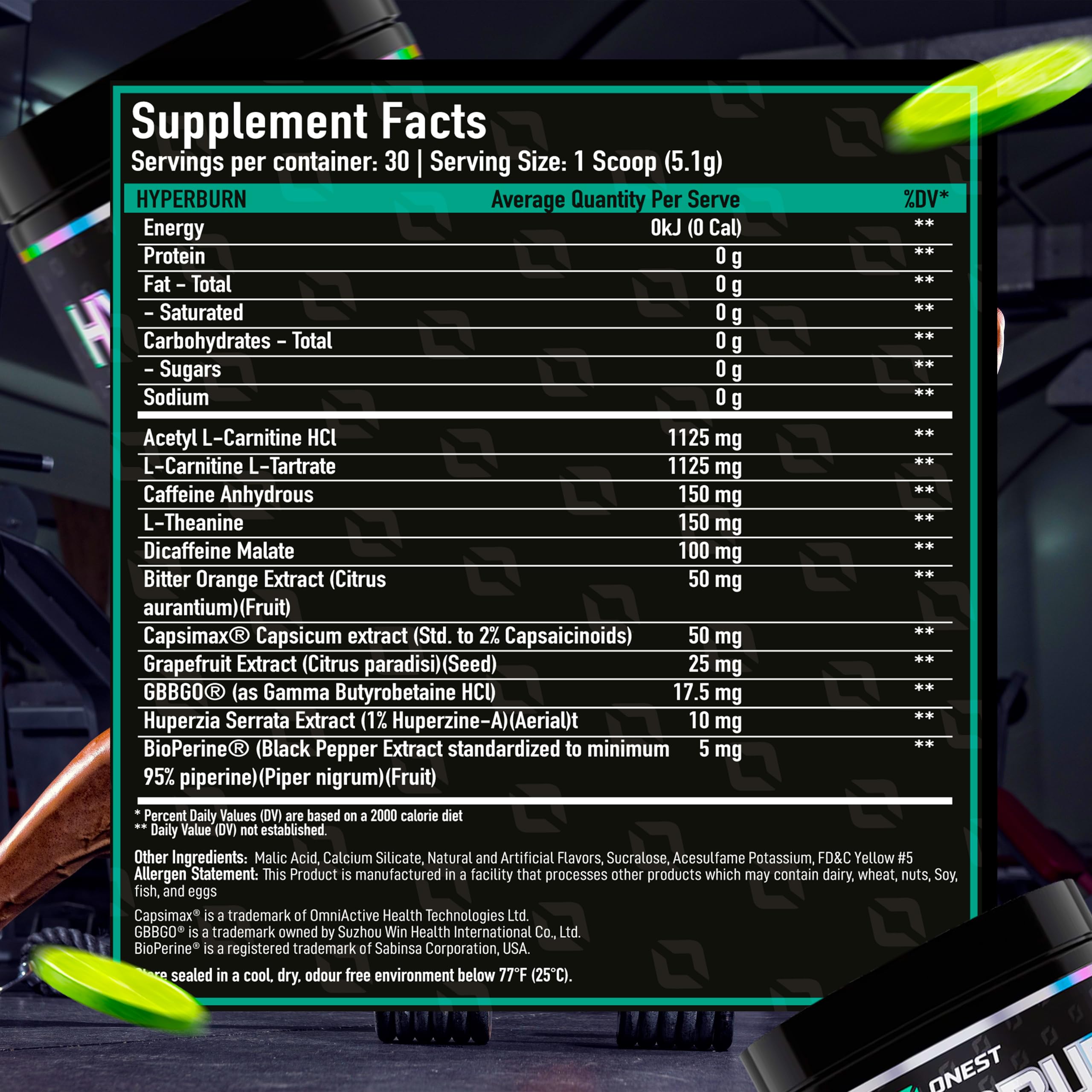 ONEST Hyperburn pre-workout use to support workouts with sustained energy.