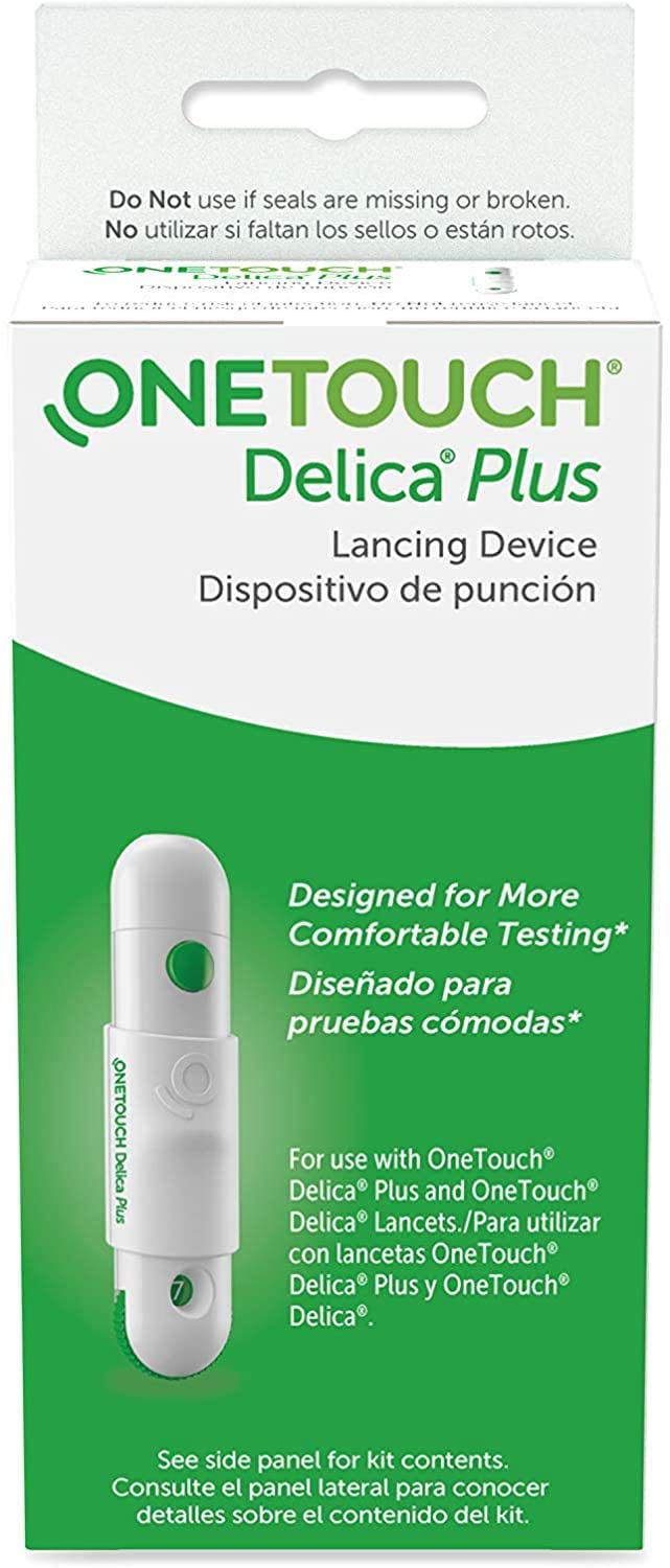 OneTouch Delica Plus 25 lancets pack for quick testing with reliable puncture.