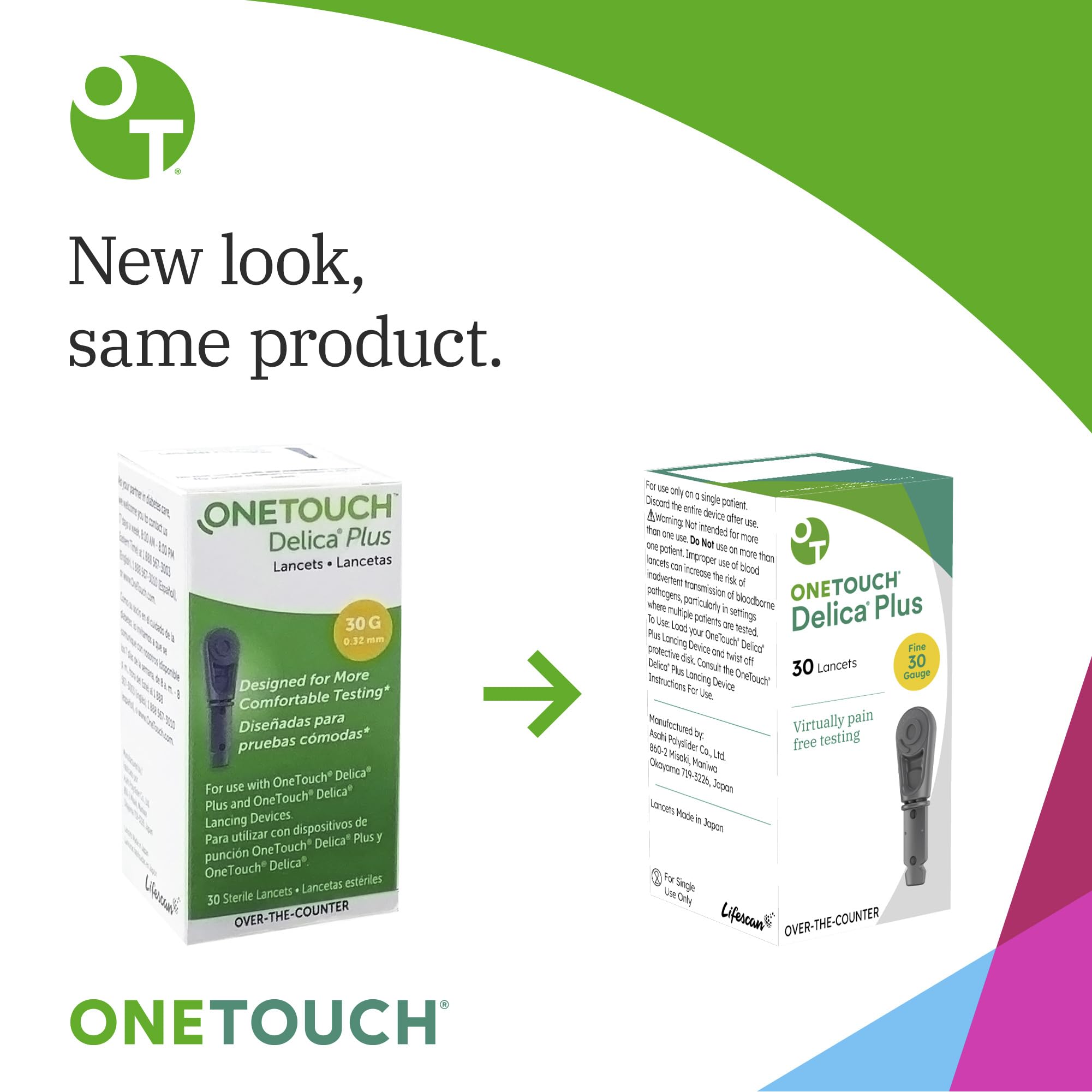 OneTouch Delica Plus 200-count pack keeps testing supplies ready at home or on the go.
