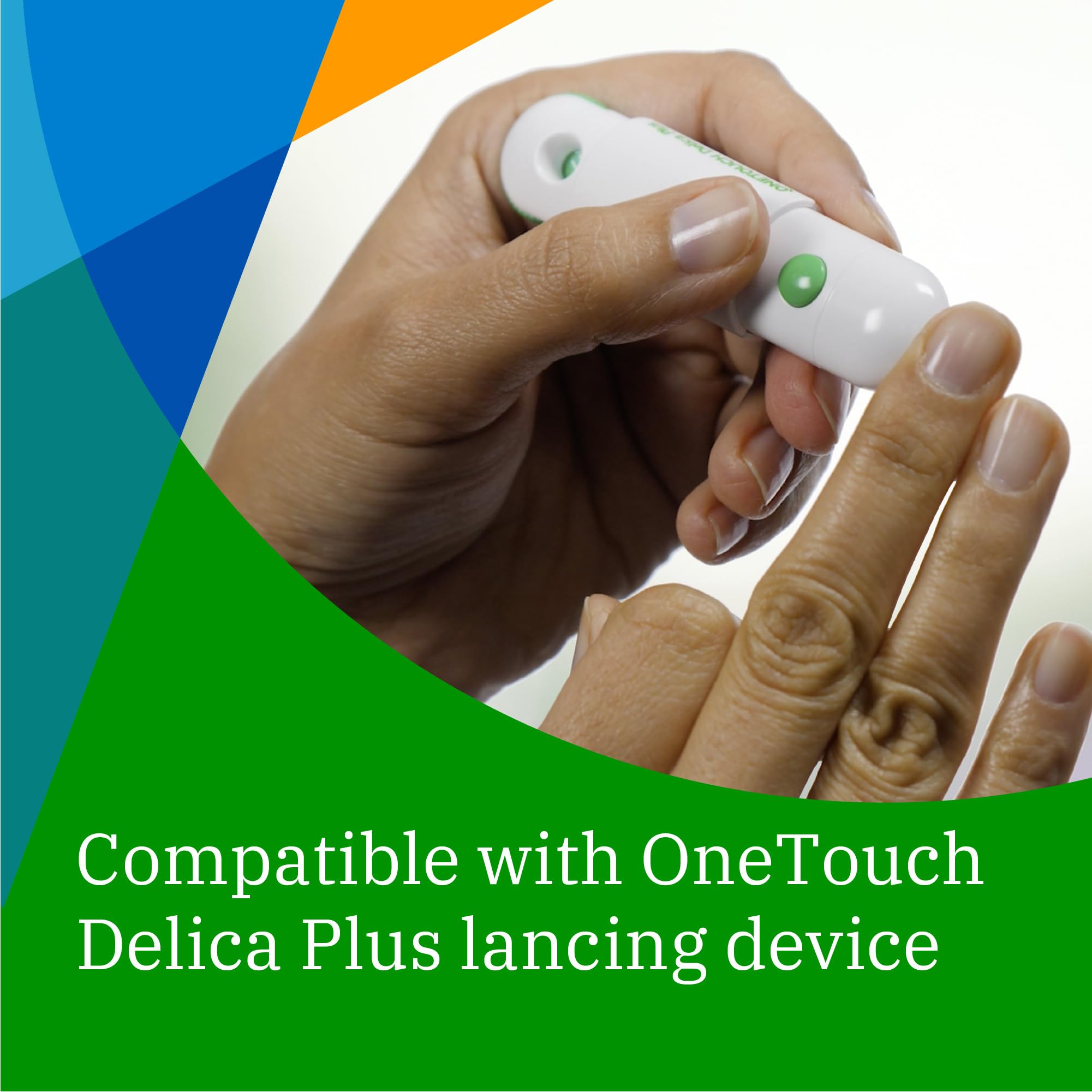 OneTouch Delica Plus lancets 30-gauge designed for small samples.
