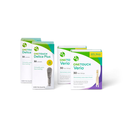 OneTouch Delica Plus lancets silicone-coated for smoother, near pain-free sampling.