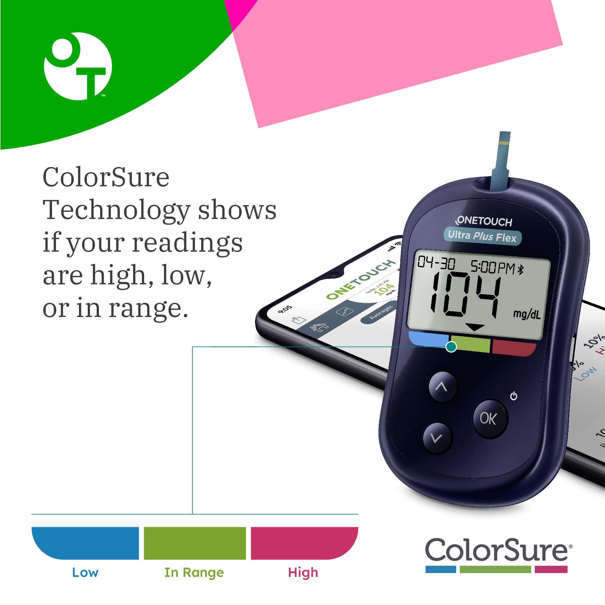 OneTouch Delica Plus lancing device close-up highlighting adjustable depth for comfort.