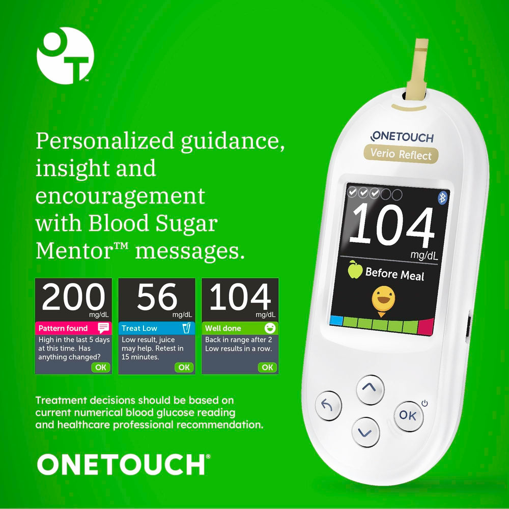 OneTouch Delica Plus lancing device enables comfortable sample collection.