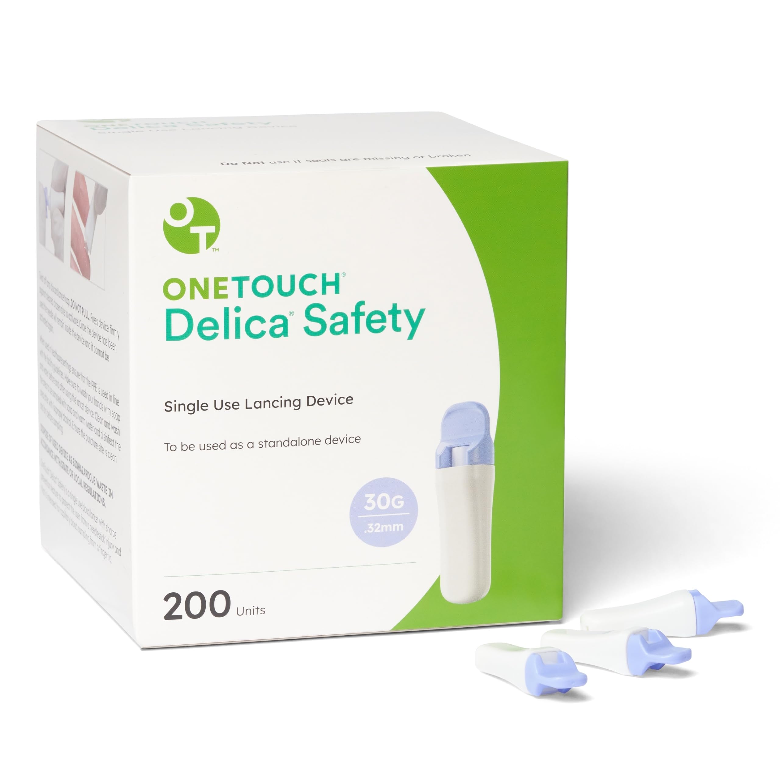 OneTouch Delica Safety lancing device for easy, hygienic blood sampling.